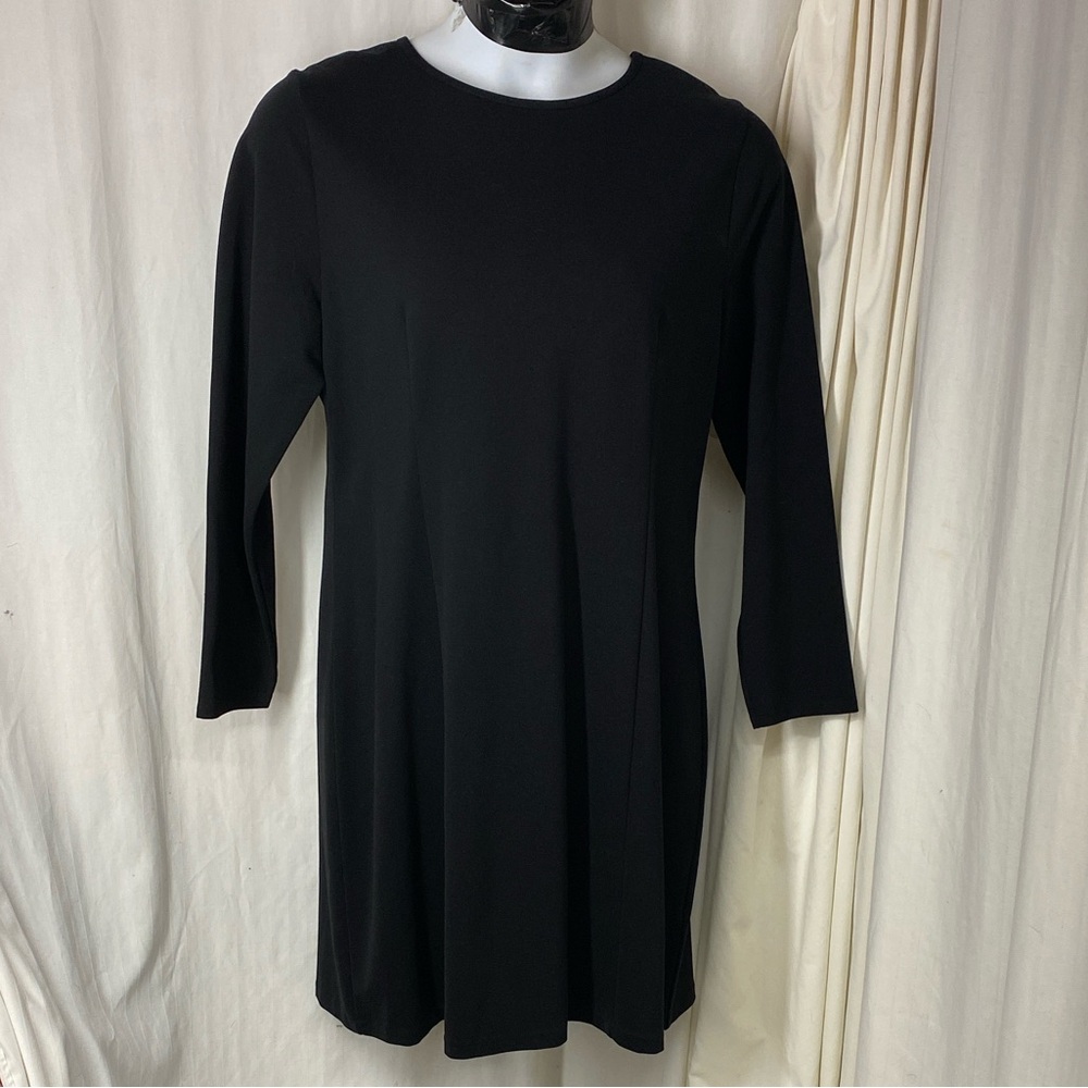 NEW J.Crew XL PONTE Knit Classic Black Sheath Dress NWT Career Cocktail Party